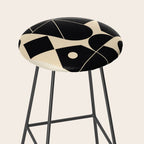 Geometric Shapes Black and White 4 Stool Gallery Image 2