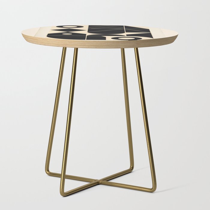 Geometric Shapes Black and White 4 Side Table Gallery Image 1