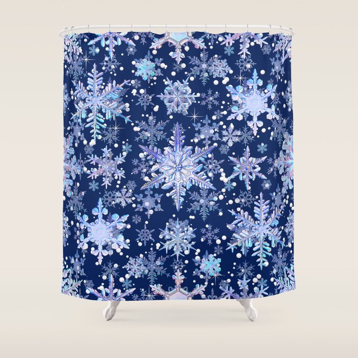 Snowflakes #3 Shower Curtain Gallery Image 1