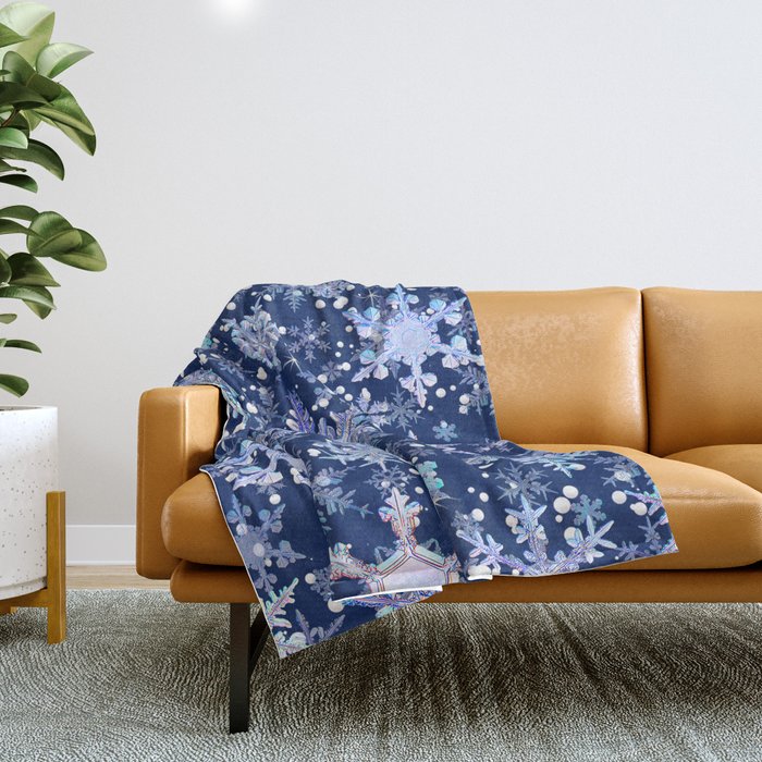 Snowflakes #3 Throw Blanket Gallery Image 1