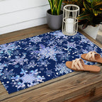 Snowflakes #3 Outdoor Rug Gallery Image 2