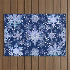 Snowflakes #3 Outdoor Rug Gallery Image 1