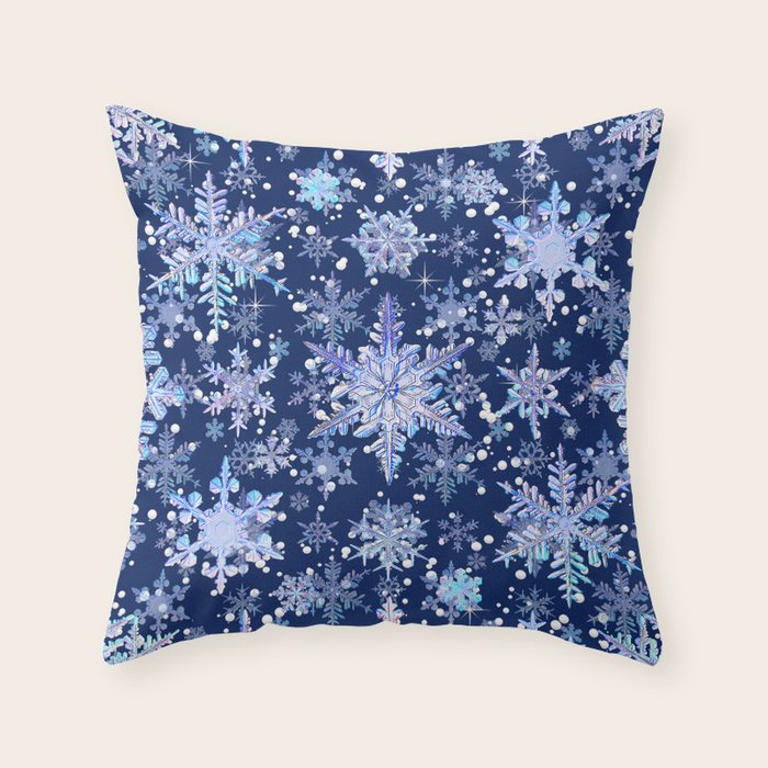 Snowflakes #3 Throw Pillow Gallery Image 6