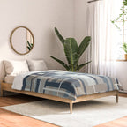 Frank - Mid Century Modern Geometric Pattern in Neutral Blue Gray Comforter Gallery Image 2