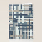 Frank - Mid Century Modern Geometric Pattern in Neutral Blue Gray Stationery Card Gallery Image 2