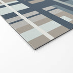 Frank - Mid Century Modern Geometric Pattern in Neutral Blue Gray Welcome Mat Gallery Image 2