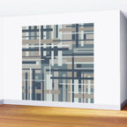Frank - Mid Century Modern Geometric Pattern in Neutral Blue Gray Wall Mural Gallery Image 2