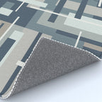 Frank - Mid Century Modern Geometric Pattern in Neutral Blue Gray Rug Gallery Image 4