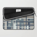 Frank - Mid Century Modern Geometric Pattern in Neutral Blue Gray Laptop Sleeve Gallery Image 2