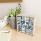 Frank - Mid Century Modern Geometric Pattern in Neutral Blue Gray Mini Art Print Gallery Image 2