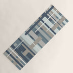 Frank - Mid Century Modern Geometric Pattern in Neutral Blue Gray Yoga Mat Gallery Image 1
