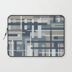 Frank - Mid Century Modern Geometric Pattern in Neutral Blue Gray Laptop Sleeve Gallery Image 1