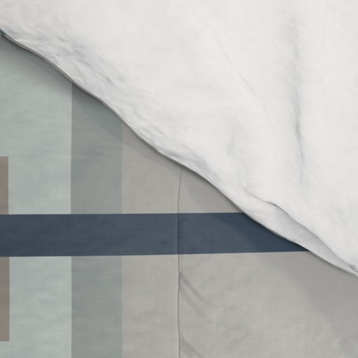 Frank - Mid Century Modern Geometric Pattern in Neutral Blue Gray Comforter Gallery Image 4