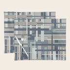 Frank - Mid Century Modern Geometric Pattern in Neutral Blue Gray Placemat Gallery Image 1