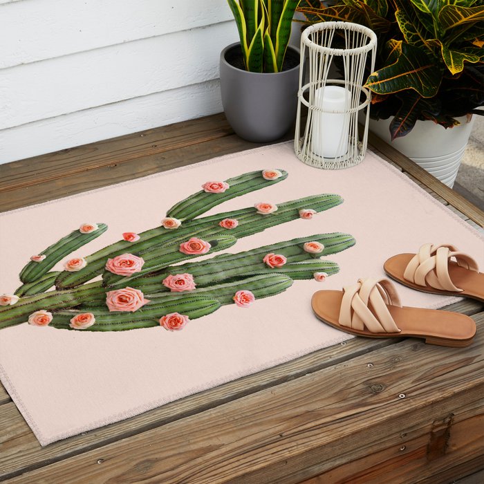 CACTUS AND ROSES Outdoor Rug Gallery Image 2