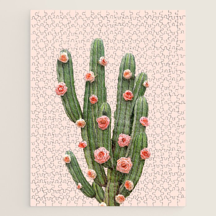 CACTUS AND ROSES Jigsaw Puzzle Gallery Image 1