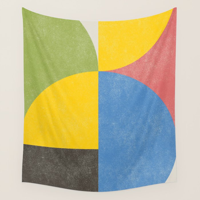 Retro Shapes Wall Tapestry Gallery Image 1