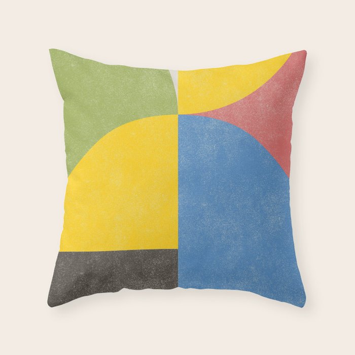 Retro Shapes Throw Pillow Gallery Image 6