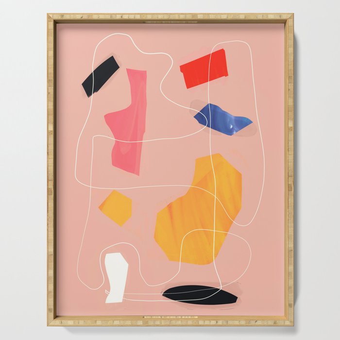 Minimal Abstract Shapes 90 Serving Tray Gallery Image 1