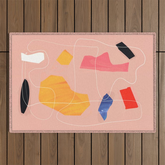 Minimal Abstract Shapes 90 Outdoor Rug Gallery Image 1