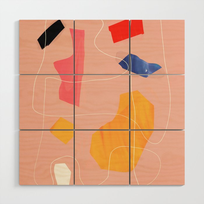 Minimal Abstract Shapes 90 Wood Wall Art Gallery Image 1