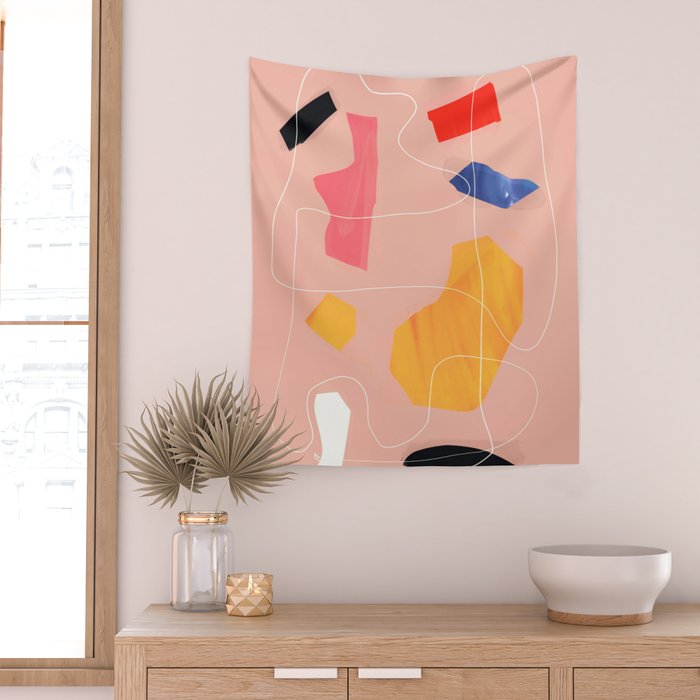 Minimal Abstract Shapes 90 Wall Tapestry Gallery Image 2