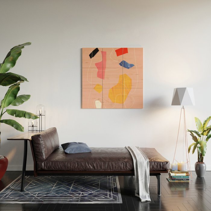 Minimal Abstract Shapes 90 Wood Wall Art Gallery Image 2