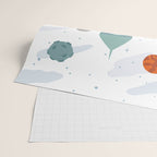 Space rocket print with planets and stars, perfect for an outer space nursery or kids room Wrapping Paper Gallery Image 2