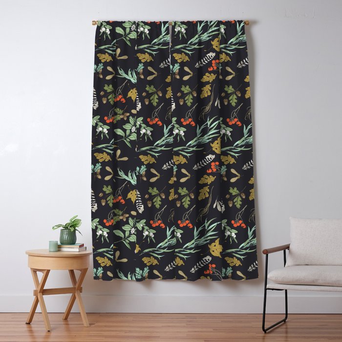 Boho vintage nature Window Curtain Gallery Image 1