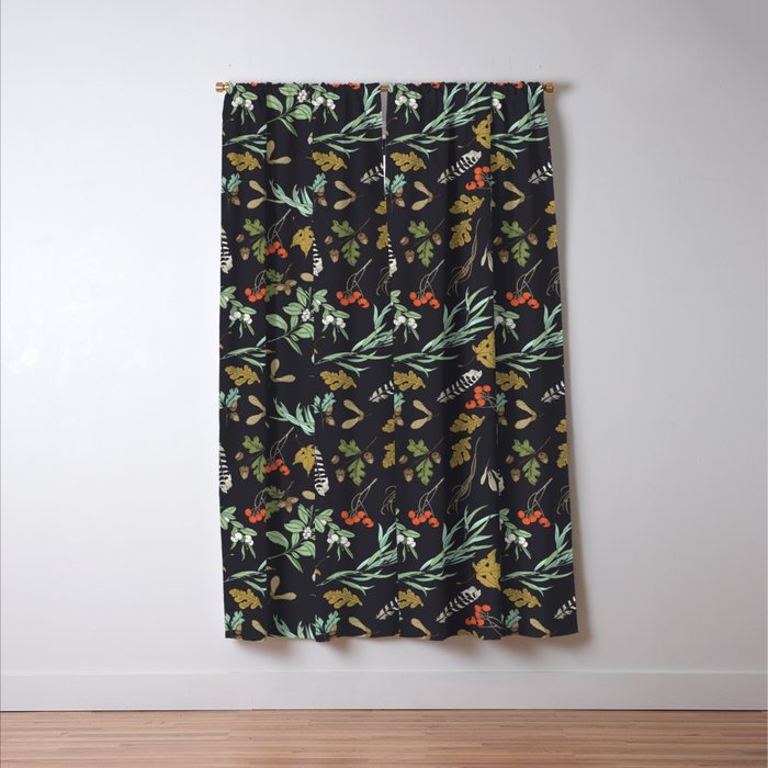 Boho vintage nature Window Curtain Gallery Image 3