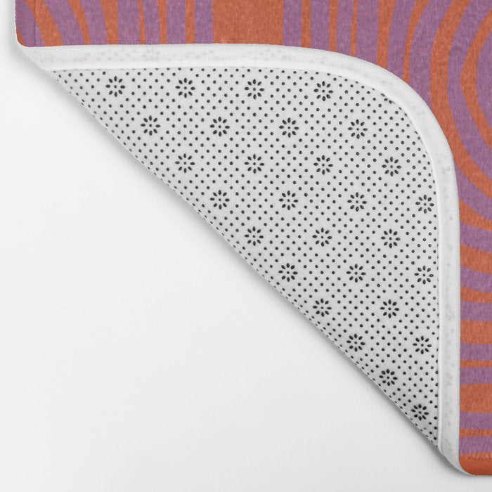 LISBOA, deep orange & plum Bath Mat Gallery Image 2