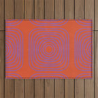 LISBOA, deep orange & plum Outdoor Rug Gallery Image 1