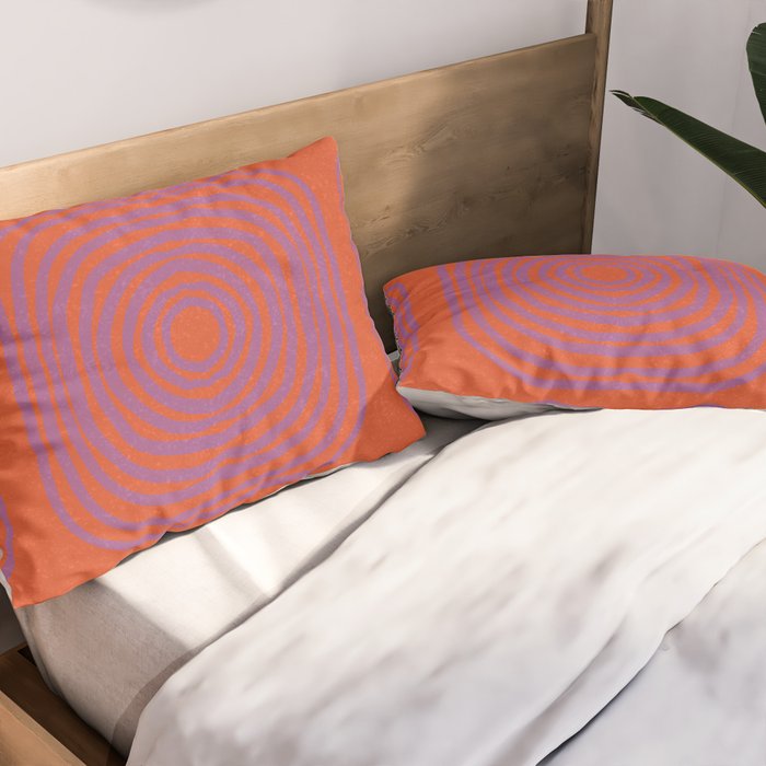 LISBOA, deep orange & plum Pillow Sham Gallery Image 2