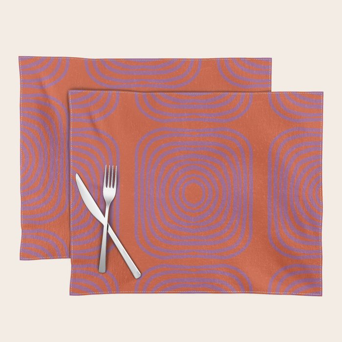 LISBOA, deep orange & plum Placemat Gallery Image 1