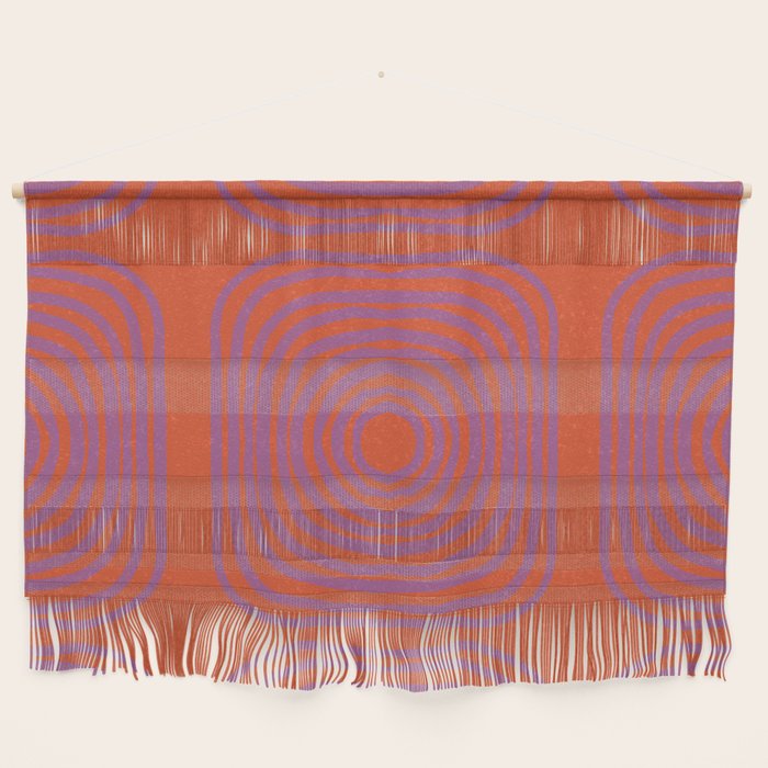 LISBOA, deep orange & plum Wall Hanging Gallery Image 1