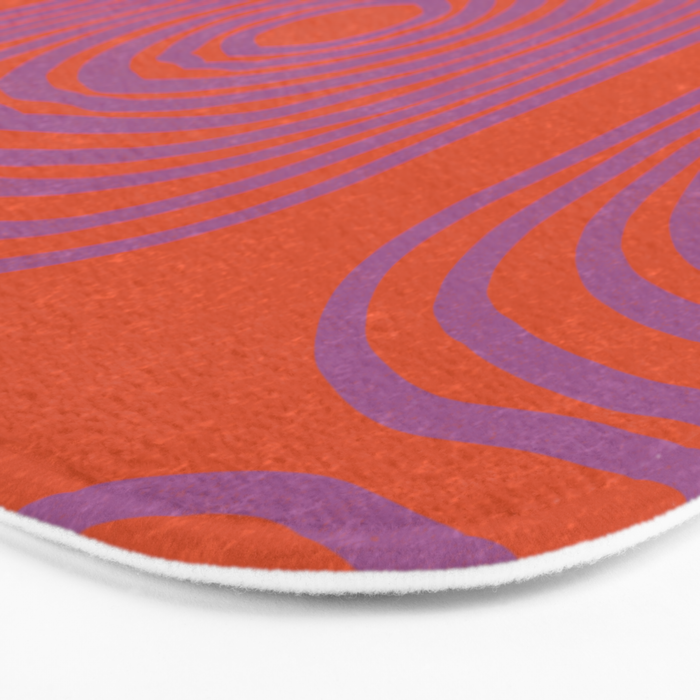 LISBOA, deep orange & plum Bath Mat Gallery Image 3