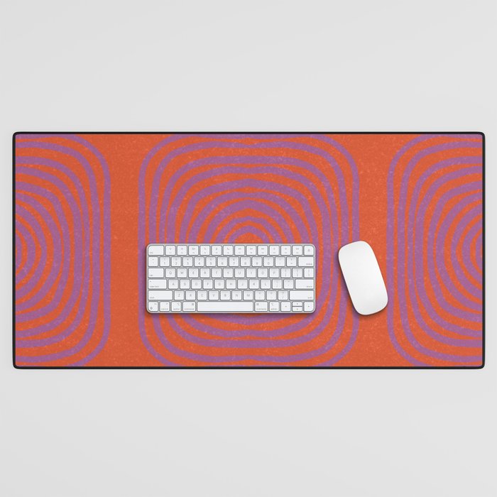 LISBOA, deep orange & plum Desk Mat Gallery Image 1