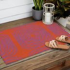 LISBOA, deep orange & plum Outdoor Rug Gallery Image 2