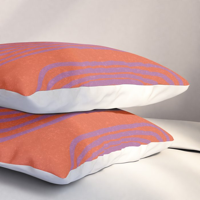 LISBOA, deep orange & plum Pillow Sham Gallery Image 3