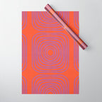 LISBOA, deep orange & plum Wrapping Paper Gallery Image 1