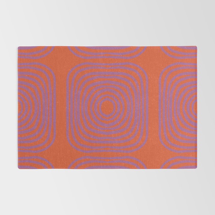 LISBOA, deep orange & plum Rug Gallery Image 2