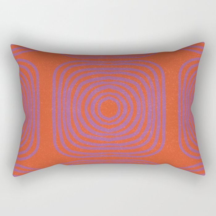 LISBOA, deep orange & plum Rectangular Pillow Gallery Image 1