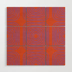 LISBOA, deep orange & plum Wood Wall Art Gallery Image 1