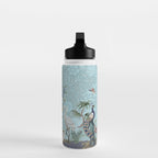 Chinoiserie Peacock Heron Floral Garden & William Morris Art Water Bottle Gallery Image 3