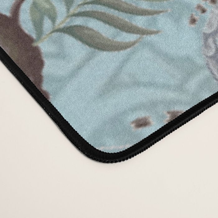 Chinoiserie Peacock Heron Floral Garden & William Morris Art Desk Mat Gallery Image 4