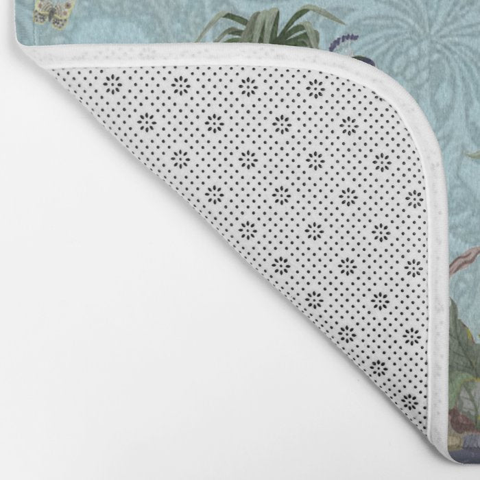 Chinoiserie Peacock Heron Floral Garden & William Morris Art Bath Mat Gallery Image 2