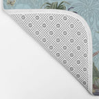 Chinoiserie Peacock Heron Floral Garden & William Morris Art Bath Mat Gallery Image 2
