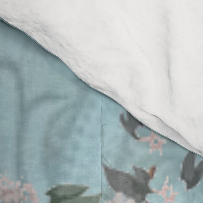 Chinoiserie Peacock Heron Floral Garden & William Morris Art Comforter Gallery Image 4