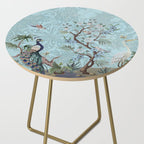 Chinoiserie Peacock Heron Floral Garden & William Morris Art Side Table Gallery Image 2