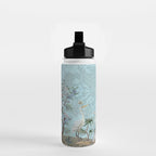 Chinoiserie Peacock Heron Floral Garden & William Morris Art Water Bottle Gallery Image 2